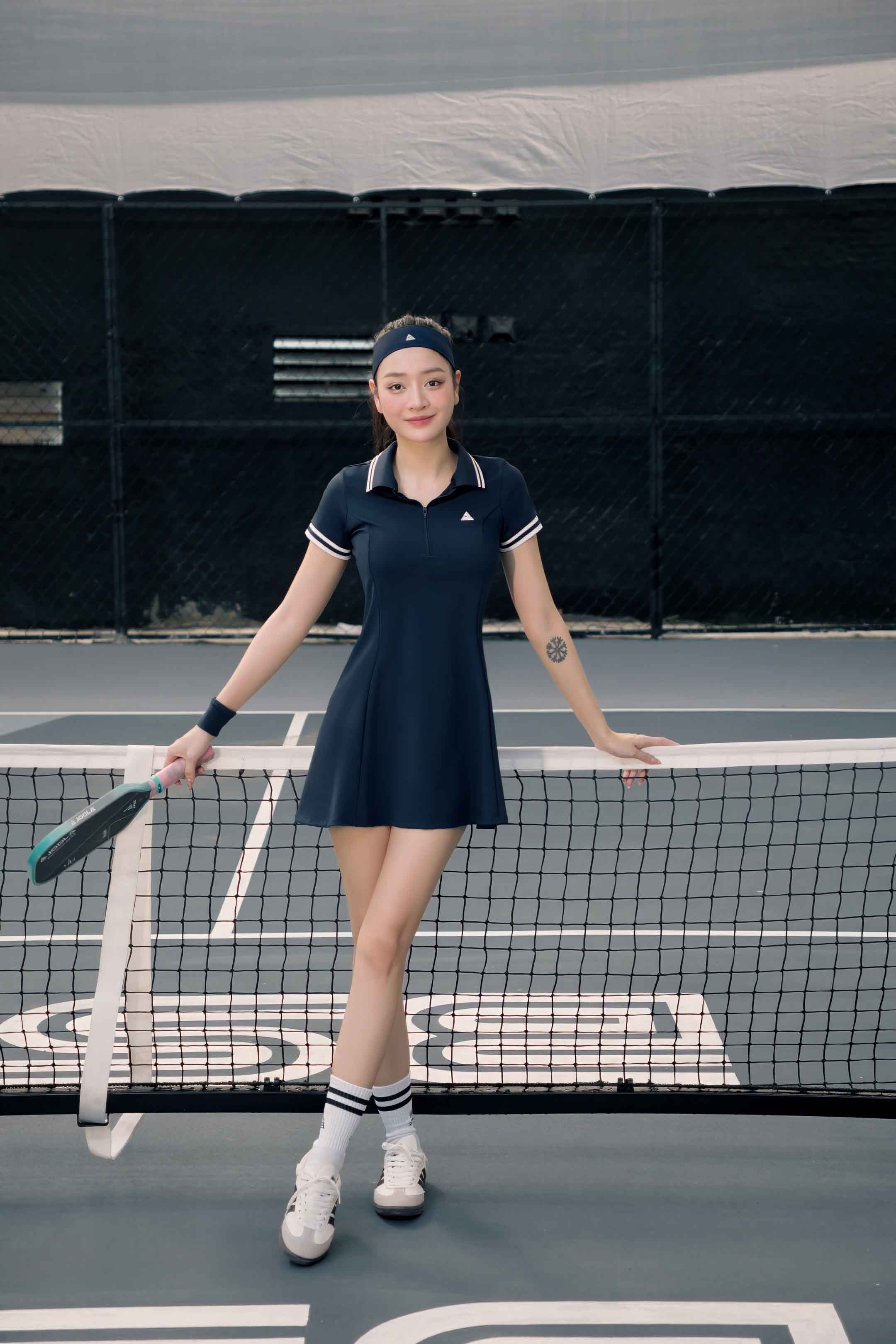Váy tennis pickleball nữ Fitme CHIC ES - DSSP01 - Blazer Navy - Fitme Sportswear