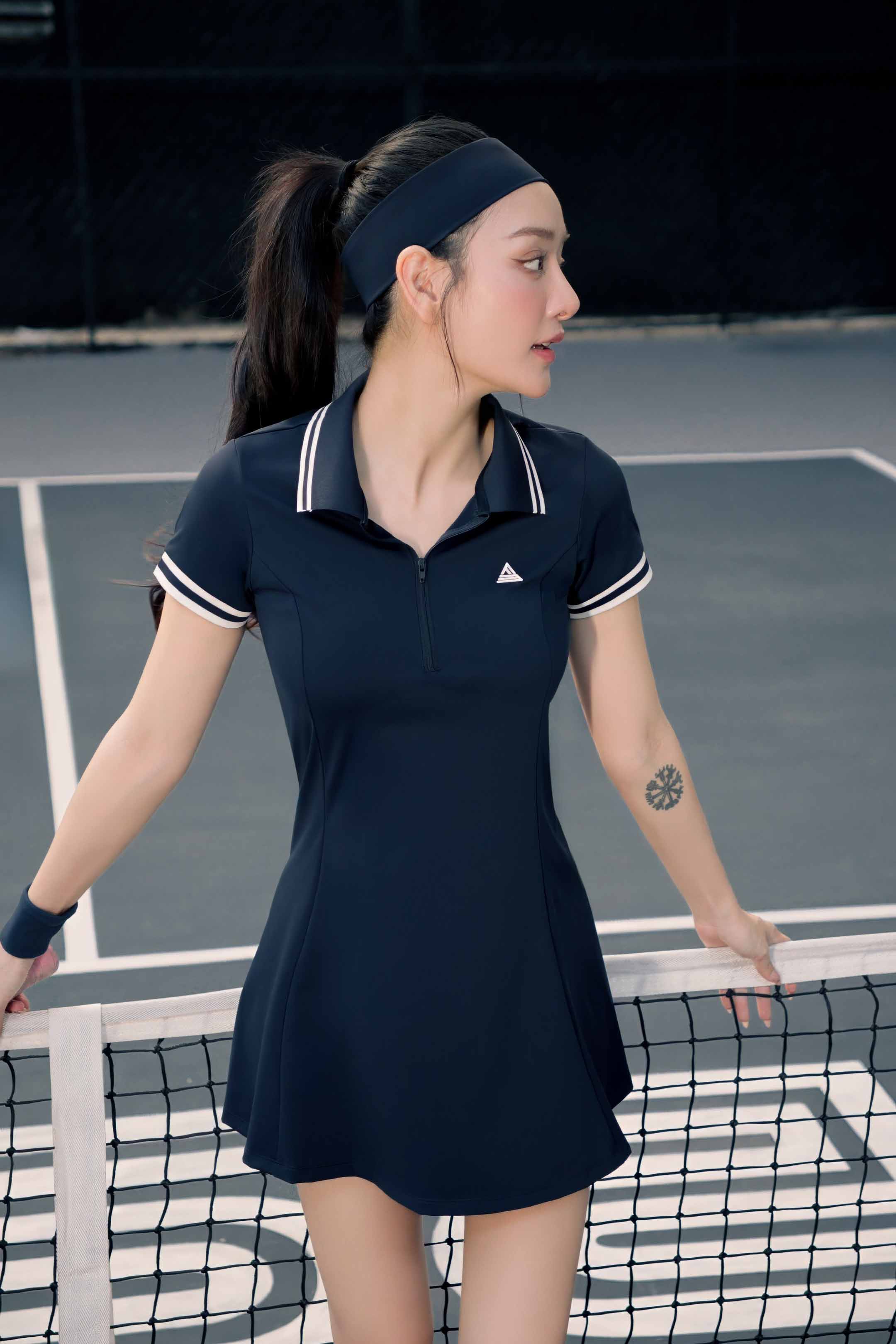 Váy tennis pickleball nữ Fitme CHIC ES - DSSP01 - Blazer Navy - Fitme Sportswear