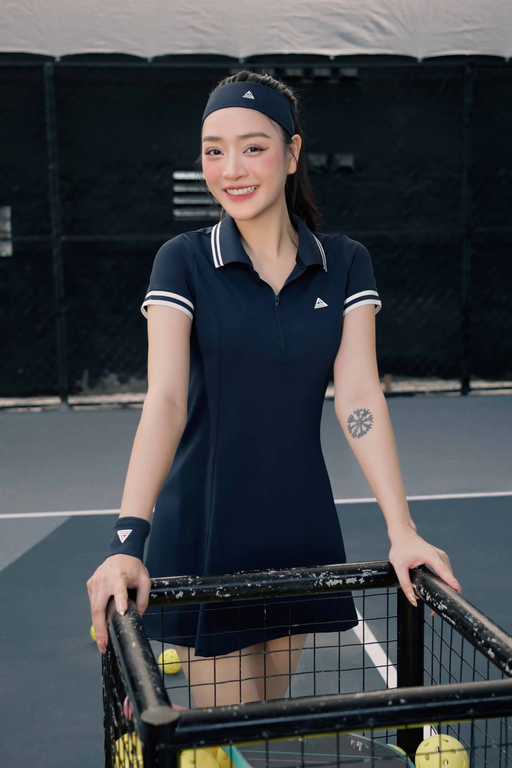 Váy tennis pickleball nữ Fitme CHIC ES - DSSP01 - Blazer Navy - Fitme Sportswear