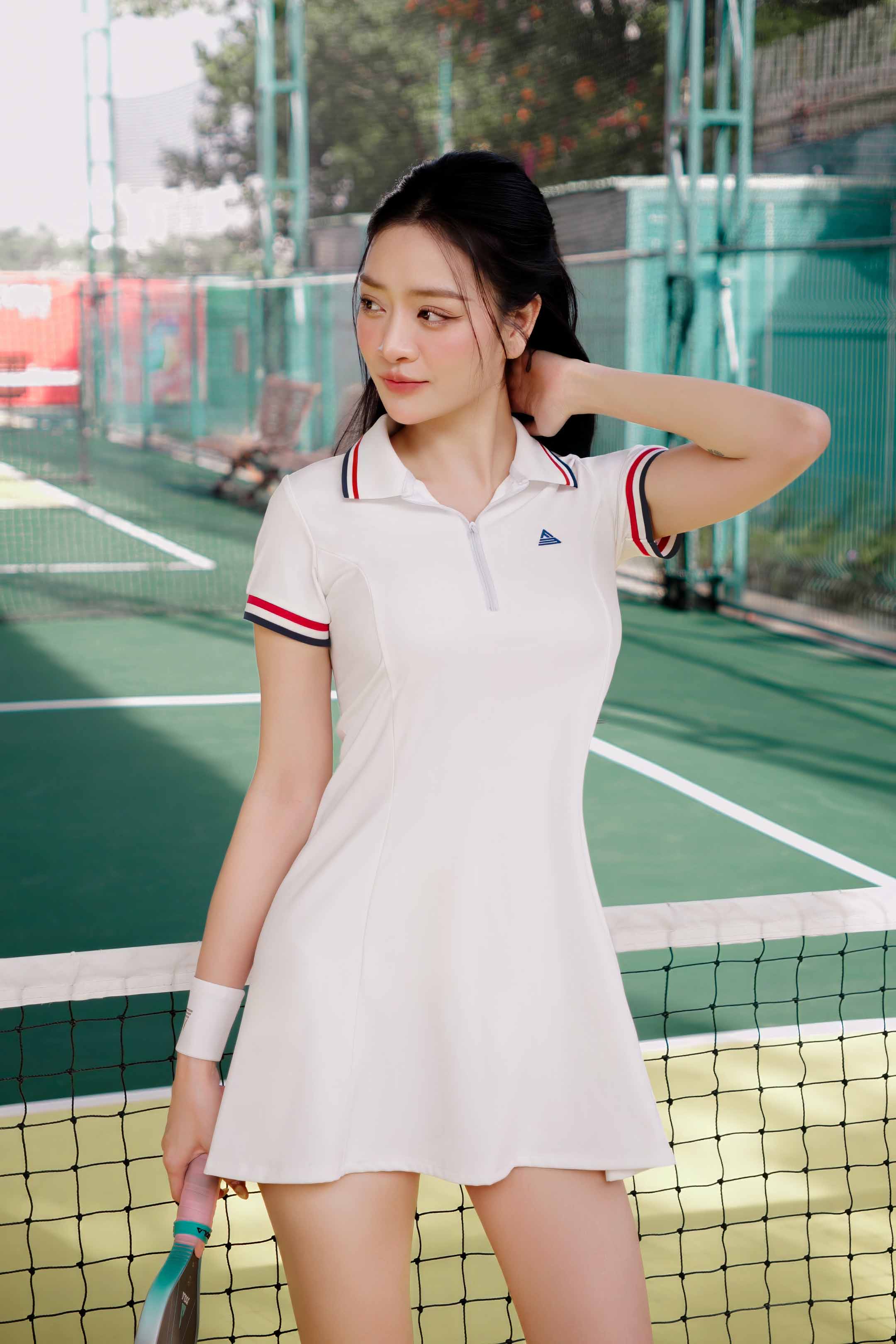 Váy tennis pickleball nữ Fitme CHIC ES - DSSP01 - Trắng - Fitme Sportswear
