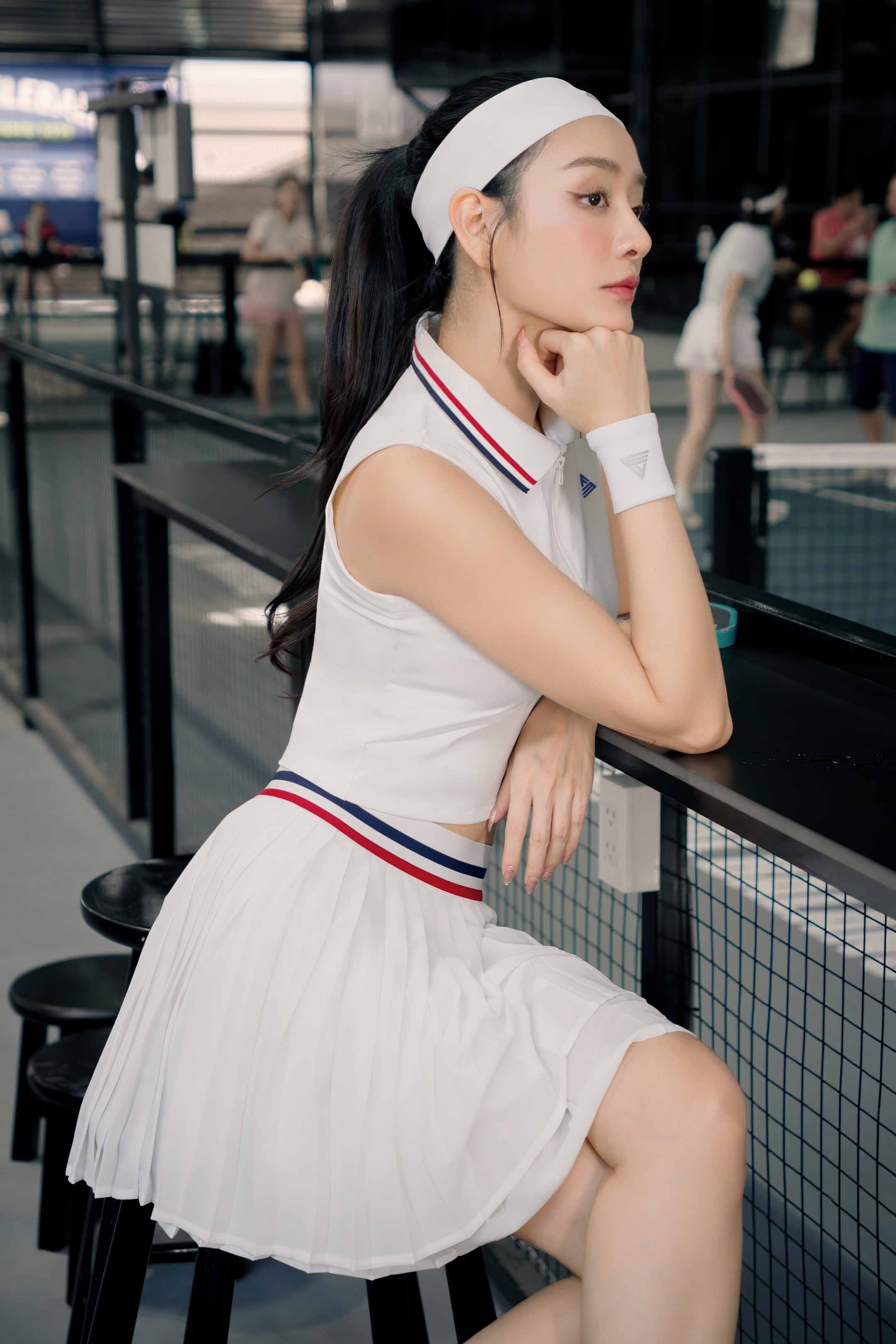 Áo polo tennis pickleball nữ Fitme LUXE ES - ACSP01 - Trắng - Fitme Sportswear