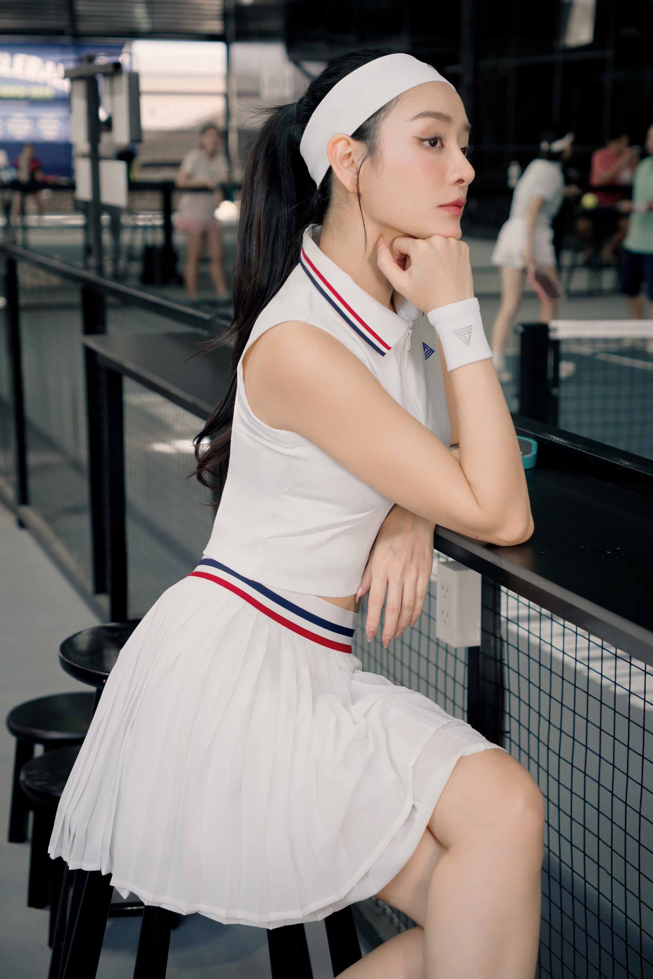 Váy pickleball tennis nữ Fitme SOLEIL ES - VVSP01 - Trắng - Fitme Sportswear