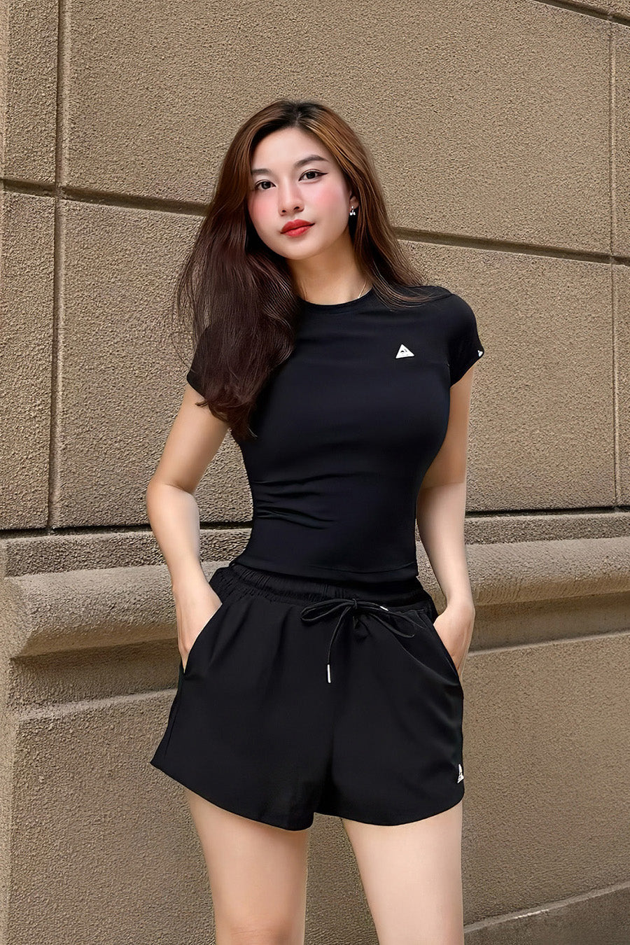 Áo tập tennis pickleball nữ tay ngắn Fitme - ACNB01 - Đen - Fitme Sportswear