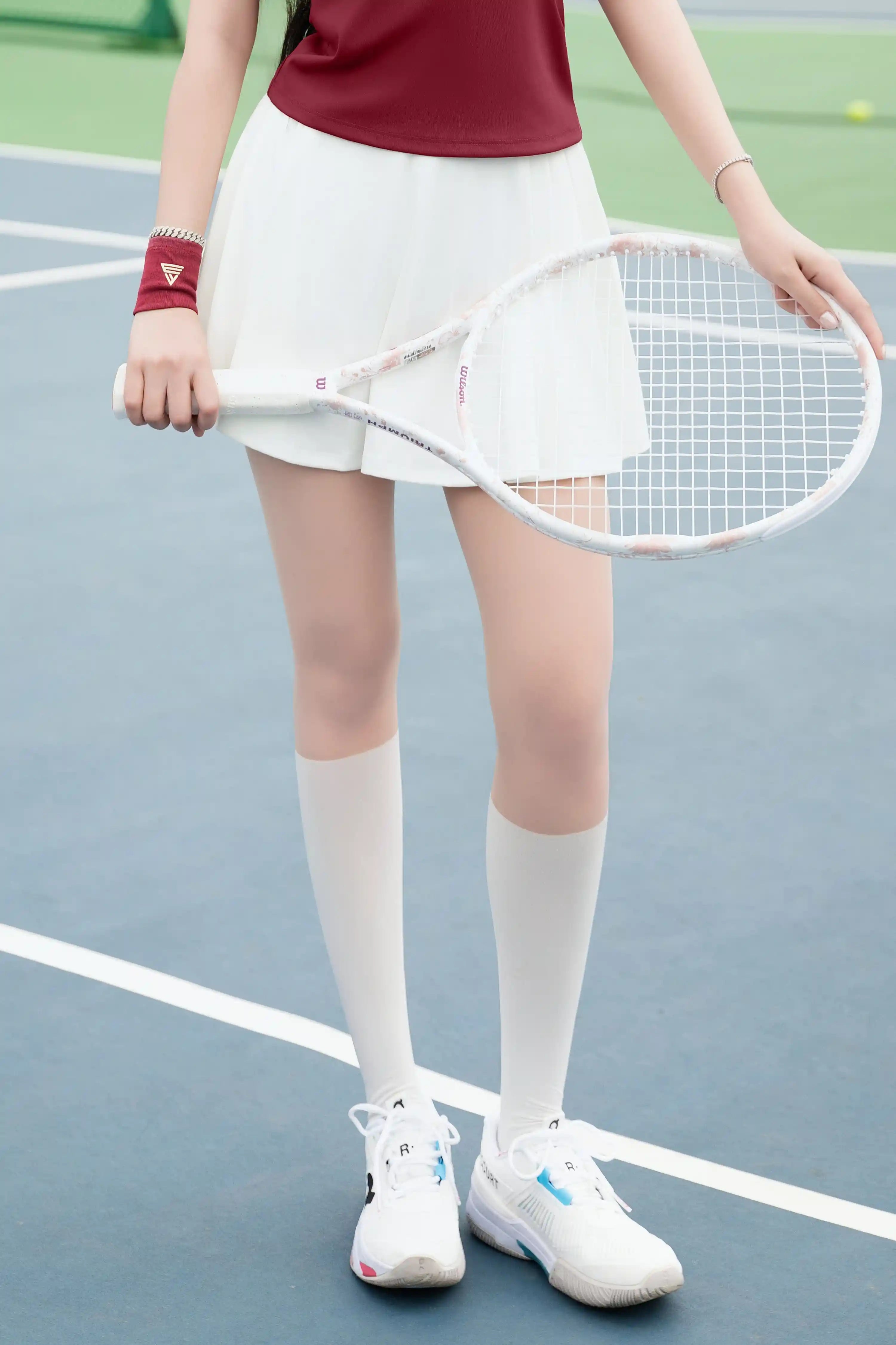 Chân váy tennis tập pickleball tennis nữ VXGR03 Trắng - Fitme Sportswear