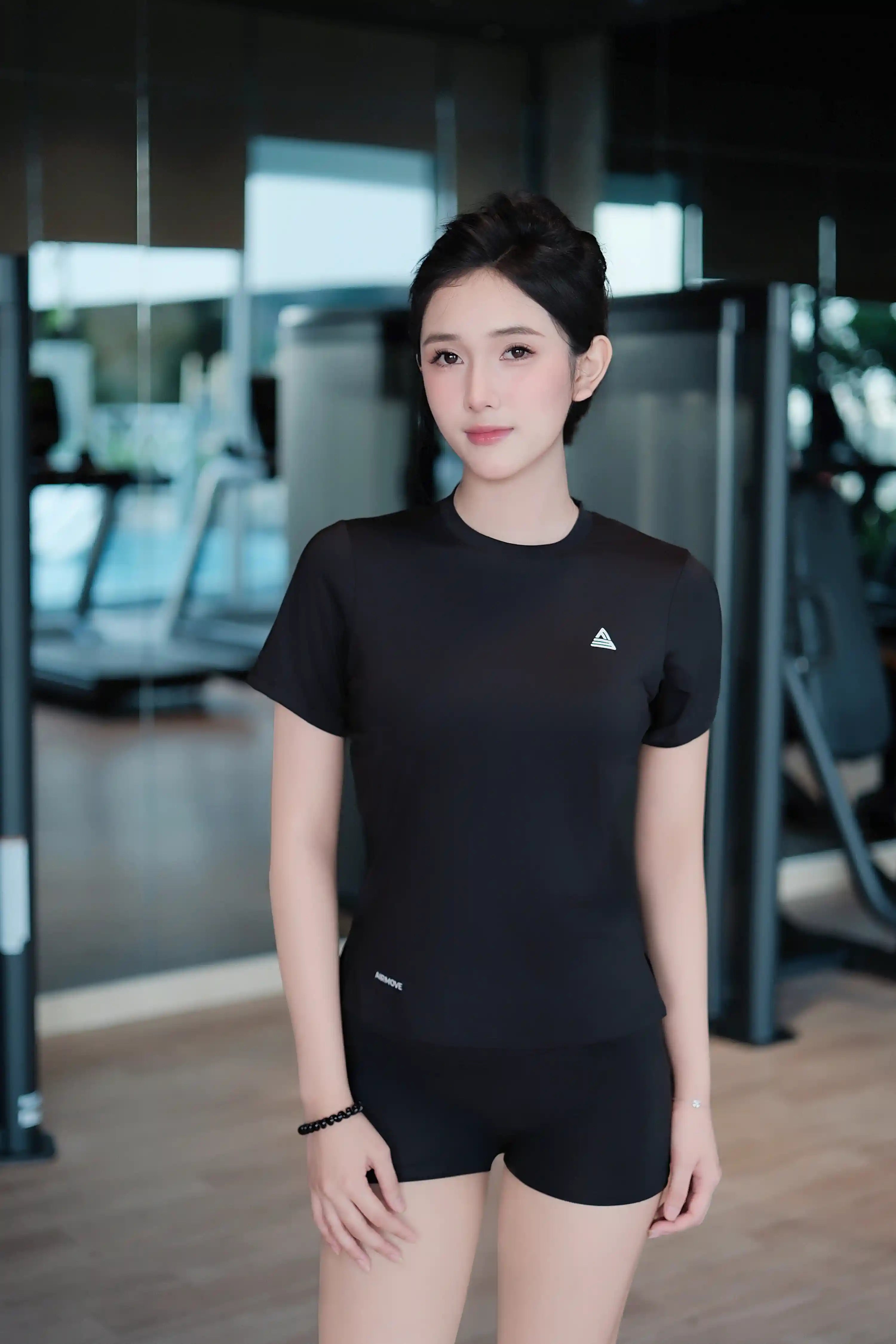 Áo tập gym yoga nữ Fitme SOFT ATSO02 Đen