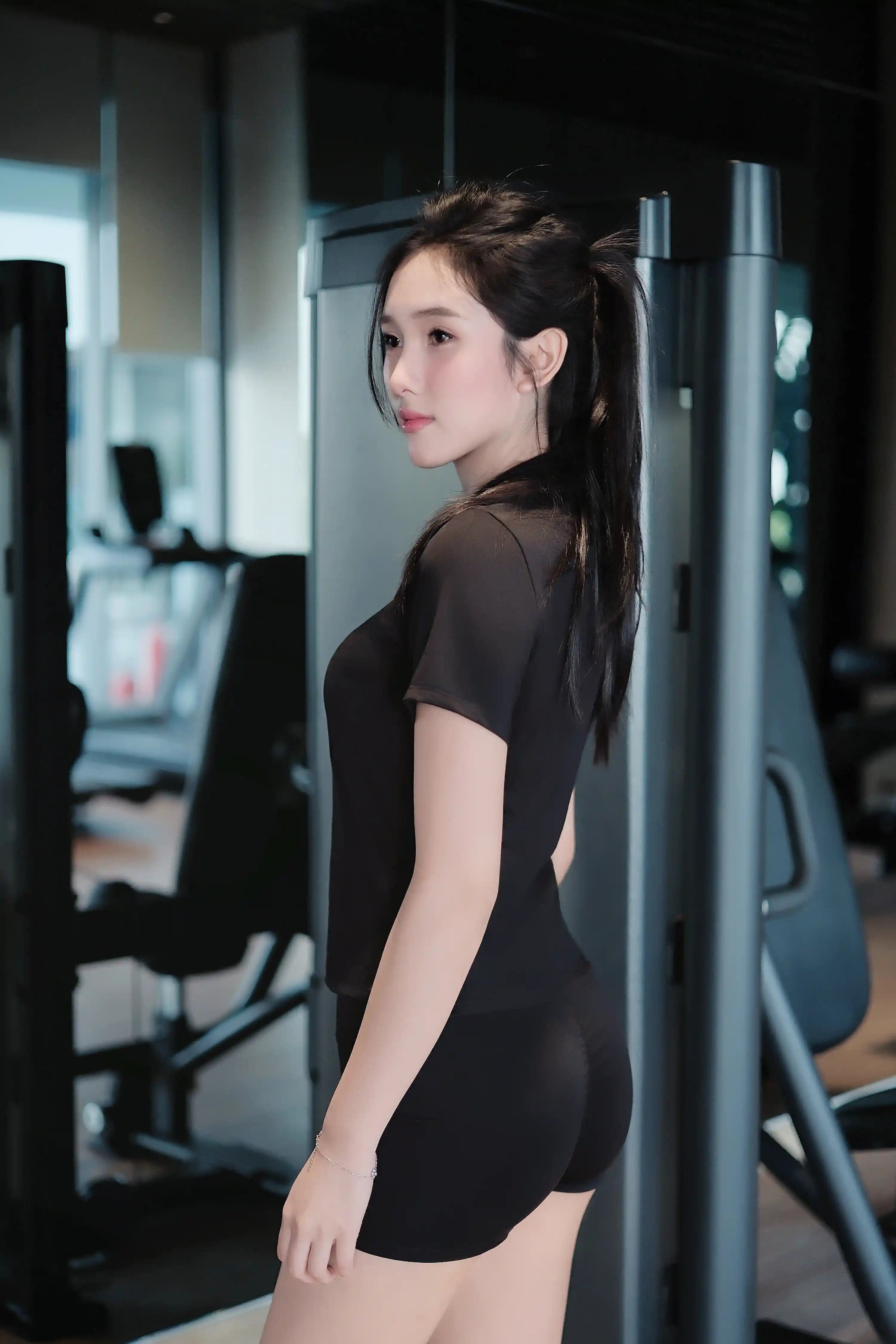 Áo tập gym yoga nữ Fitme SOFT ATSO02 Đen