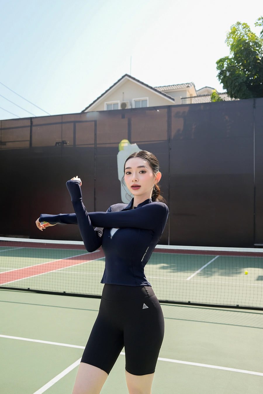 Áo halfzip dài tay Cover23 AKHZC Blazer Navy