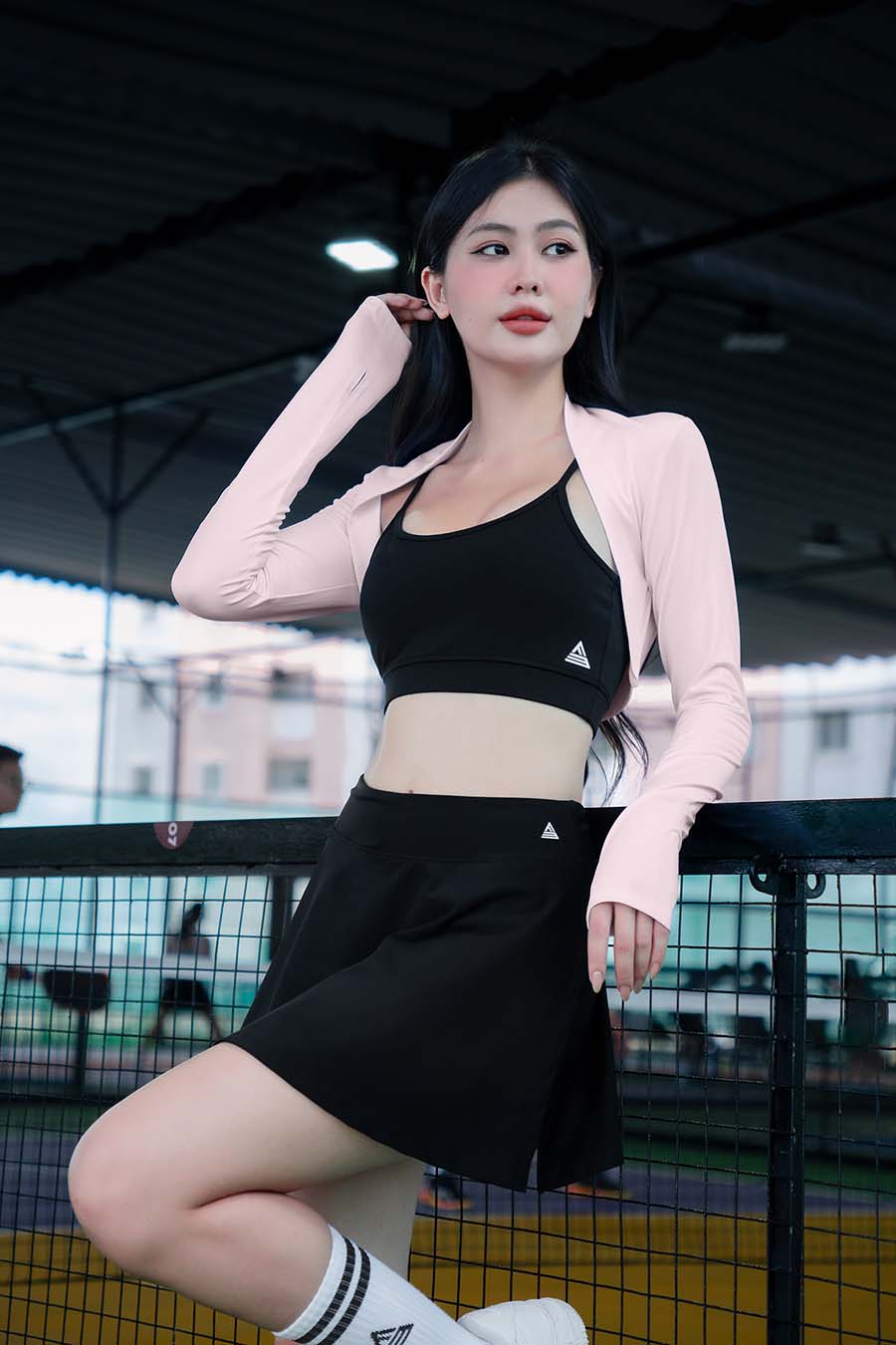 Áo khoác thể thao nữ Fitme GOC - ANCD01 - Hồng Pastel - Fitme Sportswear