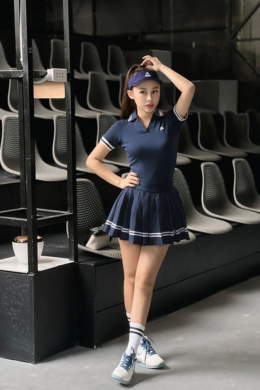Áo polo thể thao VIVE APSP01 Blazer Navy