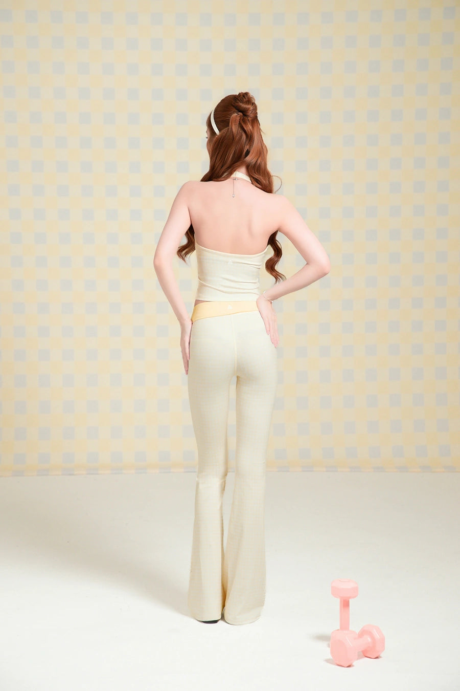 Áo bra Fitme Muse Gingham Princess BRSL02 - Vàng Pastel