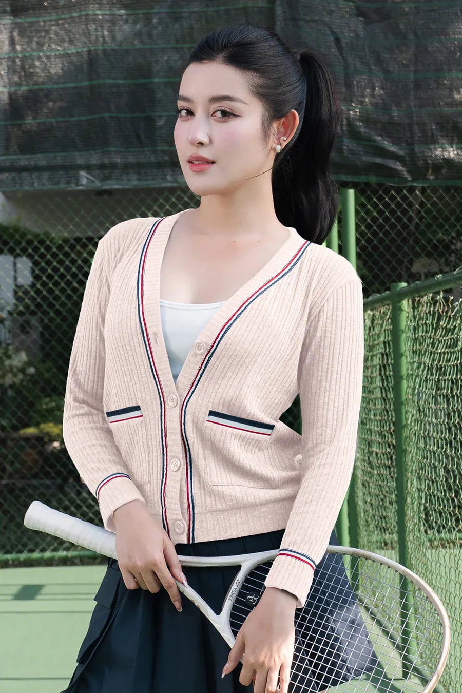 Áo khoác cardigan Fitme EVOKE CE ACTD01 Be