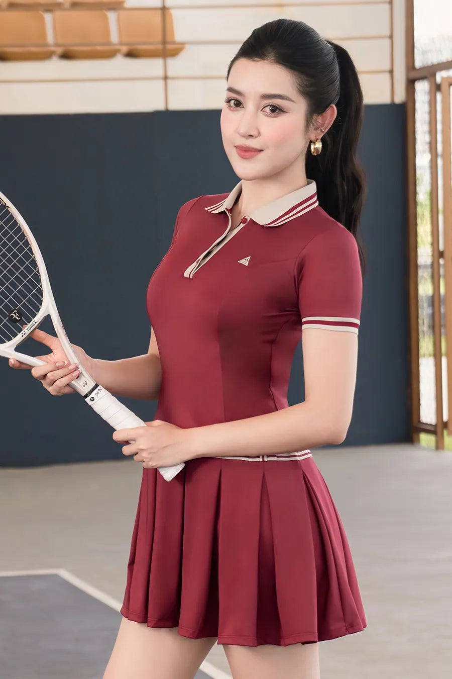 Váy Fitme ZEN CE DNTN01 Red cổ be
