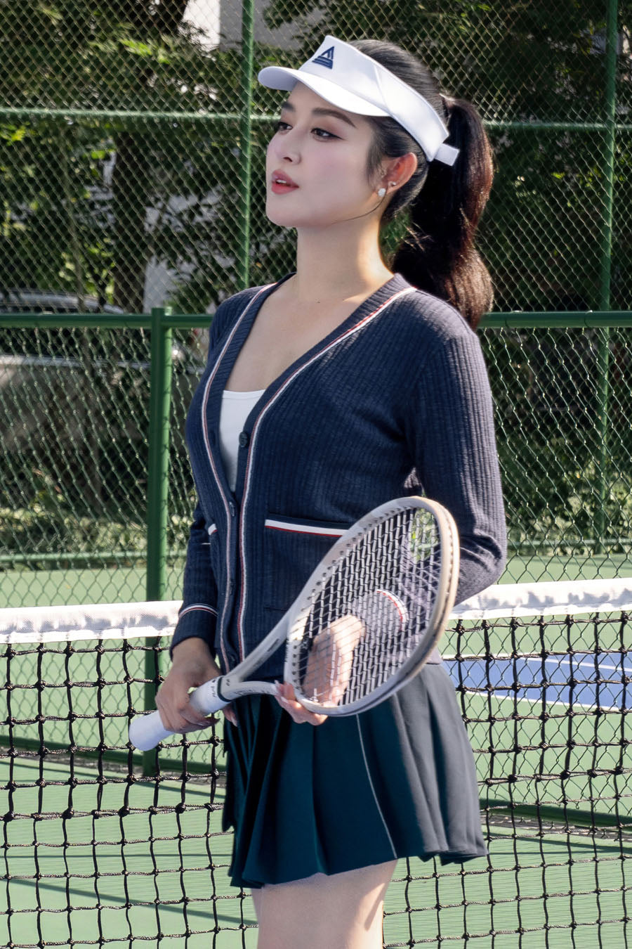Váy nữ Fitme PULSE CE VTHN01 Navy đai be