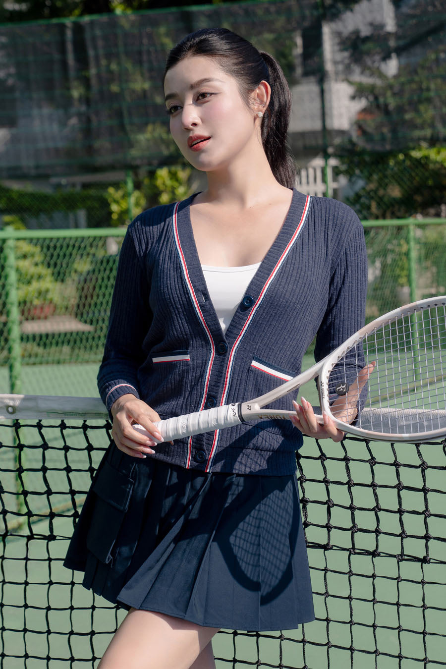 Váy nữ Fitme PULSE CE VTHN01 Navy đai be
