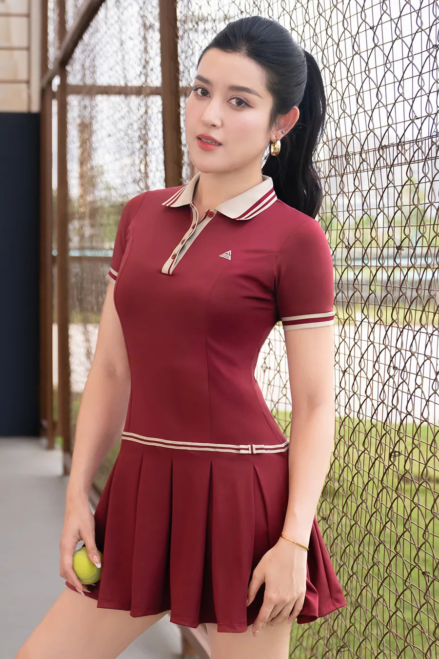 Váy Fitme ZEN CE DNTN01 Red cổ be