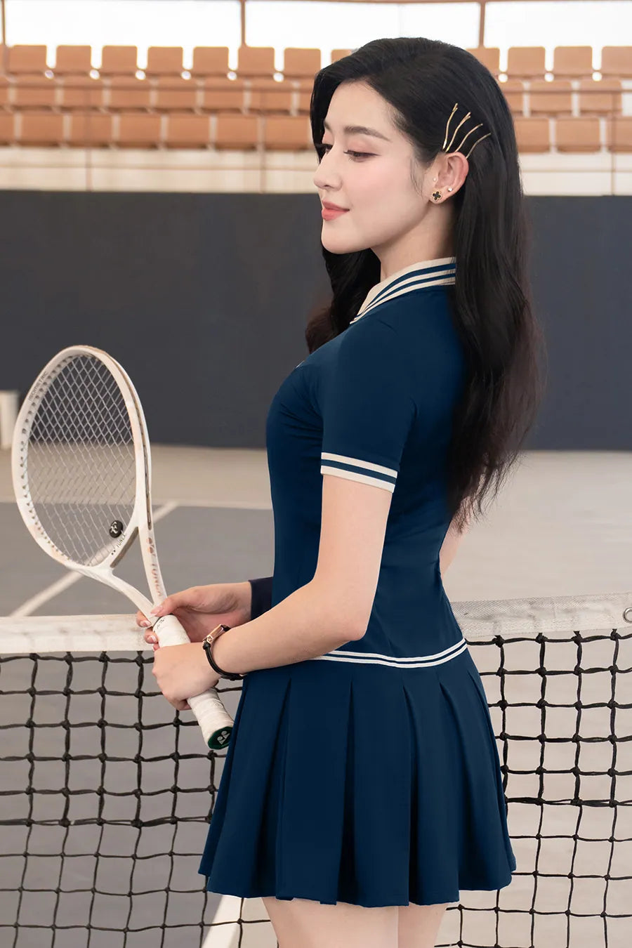 Váy Fitme ZEN CE DNTN01 Navy cổ be