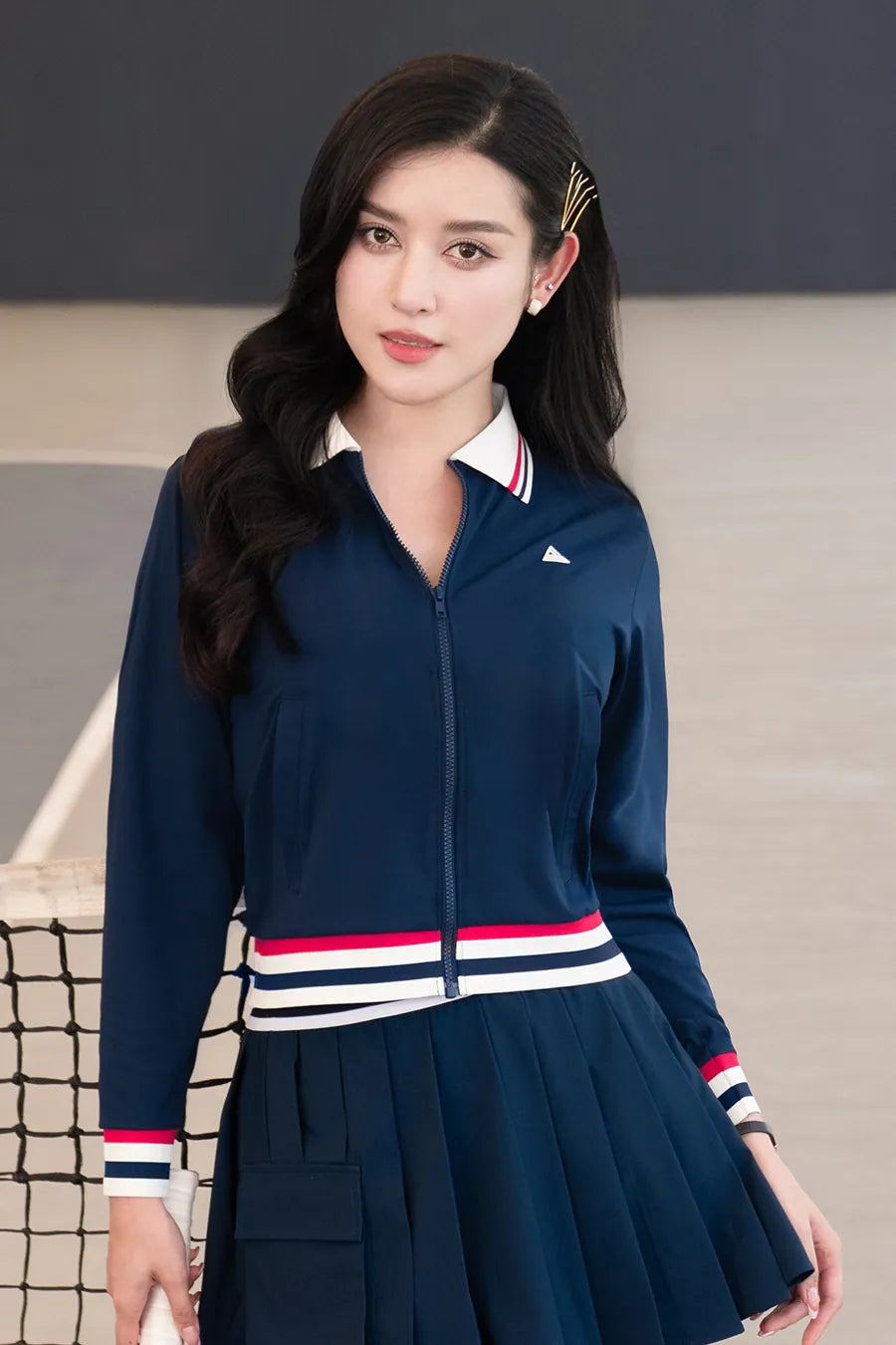 Áo khoác Fitme FIERCE CE AKTN01 Navy sọc đỏ