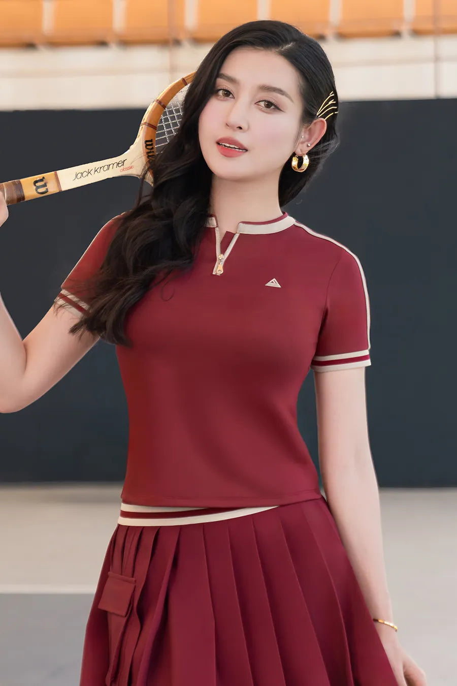 Áo thun Fitme GLIDE CE ATCT01 Red cổ be