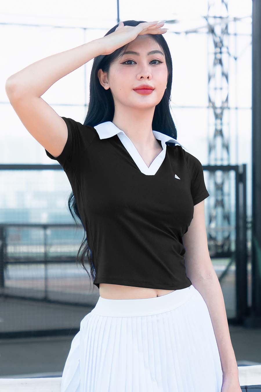 Áo polo thể thao nữ Fitme GOC - ABPL01 - Đen - Fitme Sportswear