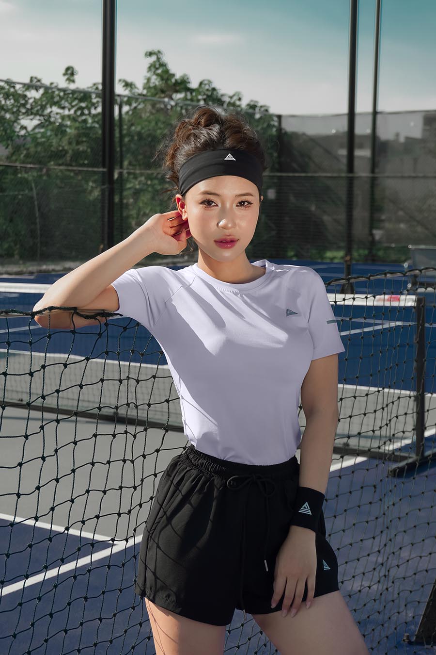 Áo thun thể thao nữ vạt bầu - Tím Pastel - Fitme Sportswear