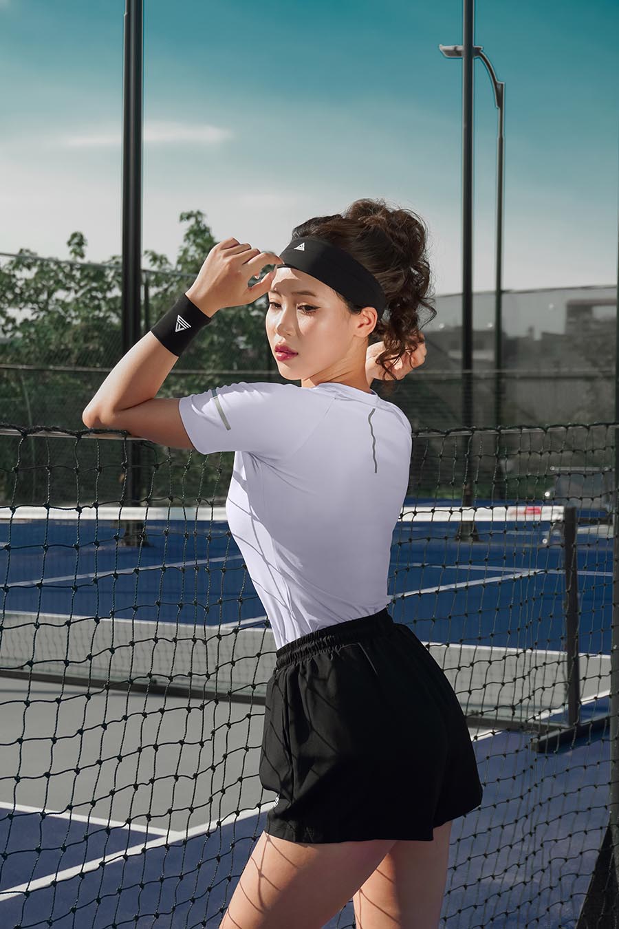 Áo thun thể thao nữ vạt bầu - Tím Pastel - Fitme Sportswear