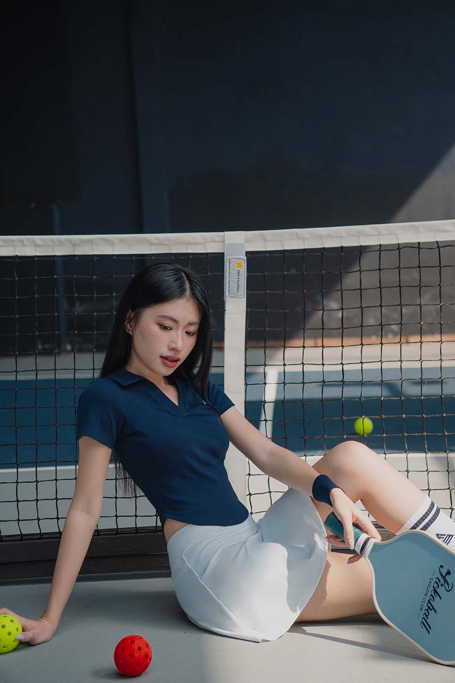 Áo polo thể thao nữ Fitme GOC chất cotton - APLT01 - Navy - Fitme Sportswear