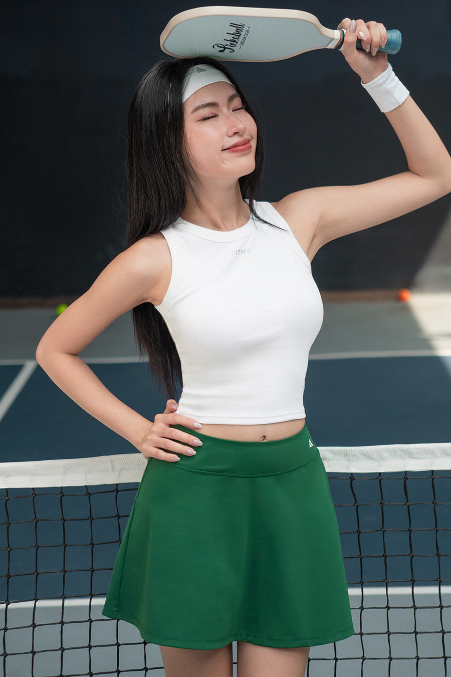 Áo tập pickleball sát nách tennis nữ Fitme GOC - ASNB01 - Trắng - Fitme Sportswear