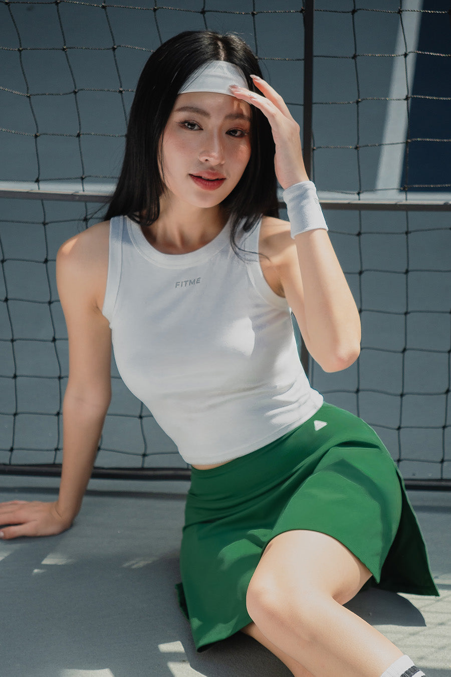 Áo tập pickleball sát nách tennis nữ Fitme GOC - ASNB01 - Trắng - Fitme Sportswear