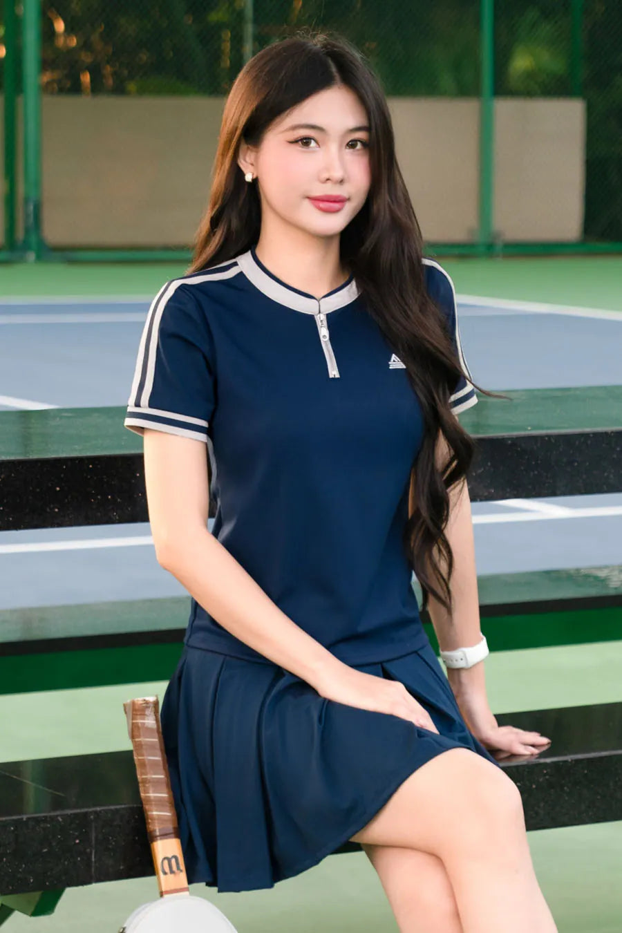 Váy Fitme ZENITH CE VTNN02 Navy đai be