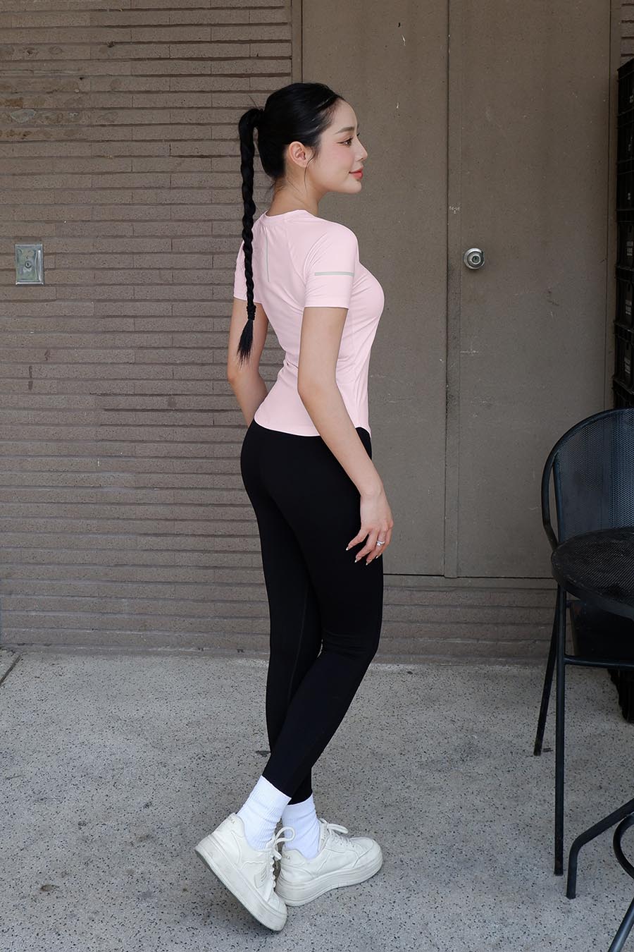 Áo thun tập gym nữ Sigma - Hồng Pastel - Fitme Sportswear