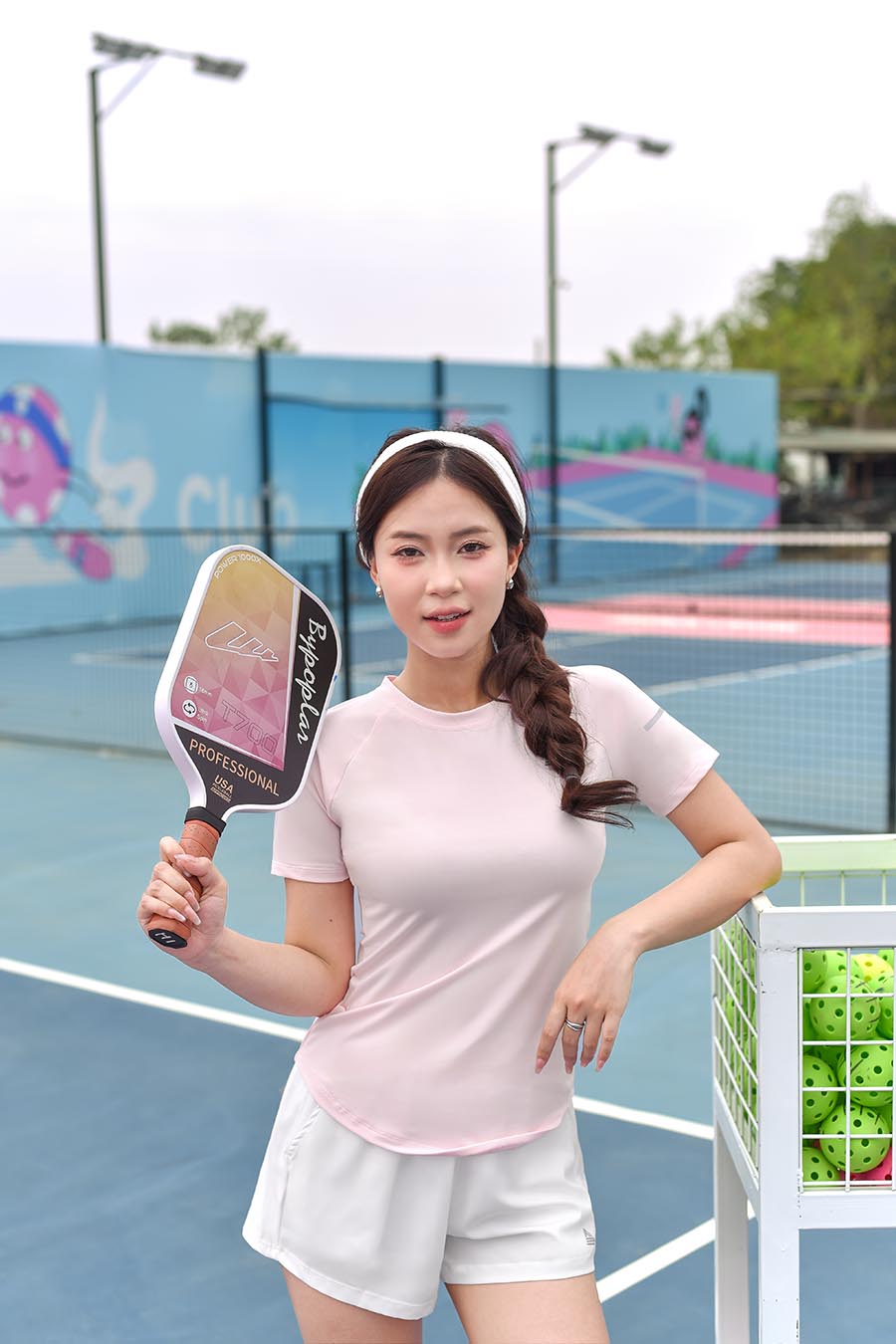 Quần đùi thể thao nữ 2 lớp Fitme - Q2NU01 - Trắng - Fitme Sportswear