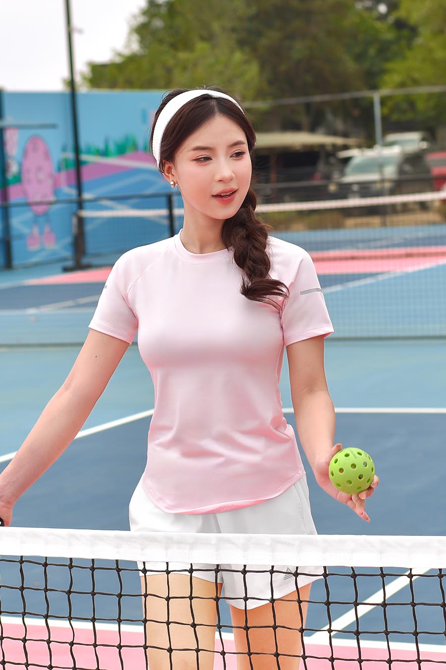 Quần đùi thể thao nữ 2 lớp Fitme - Q2NU01 - Trắng - Fitme Sportswear