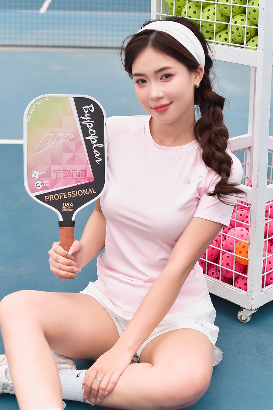 Quần đùi thể thao nữ 2 lớp Fitme - Q2NU01 - Trắng - Fitme Sportswear