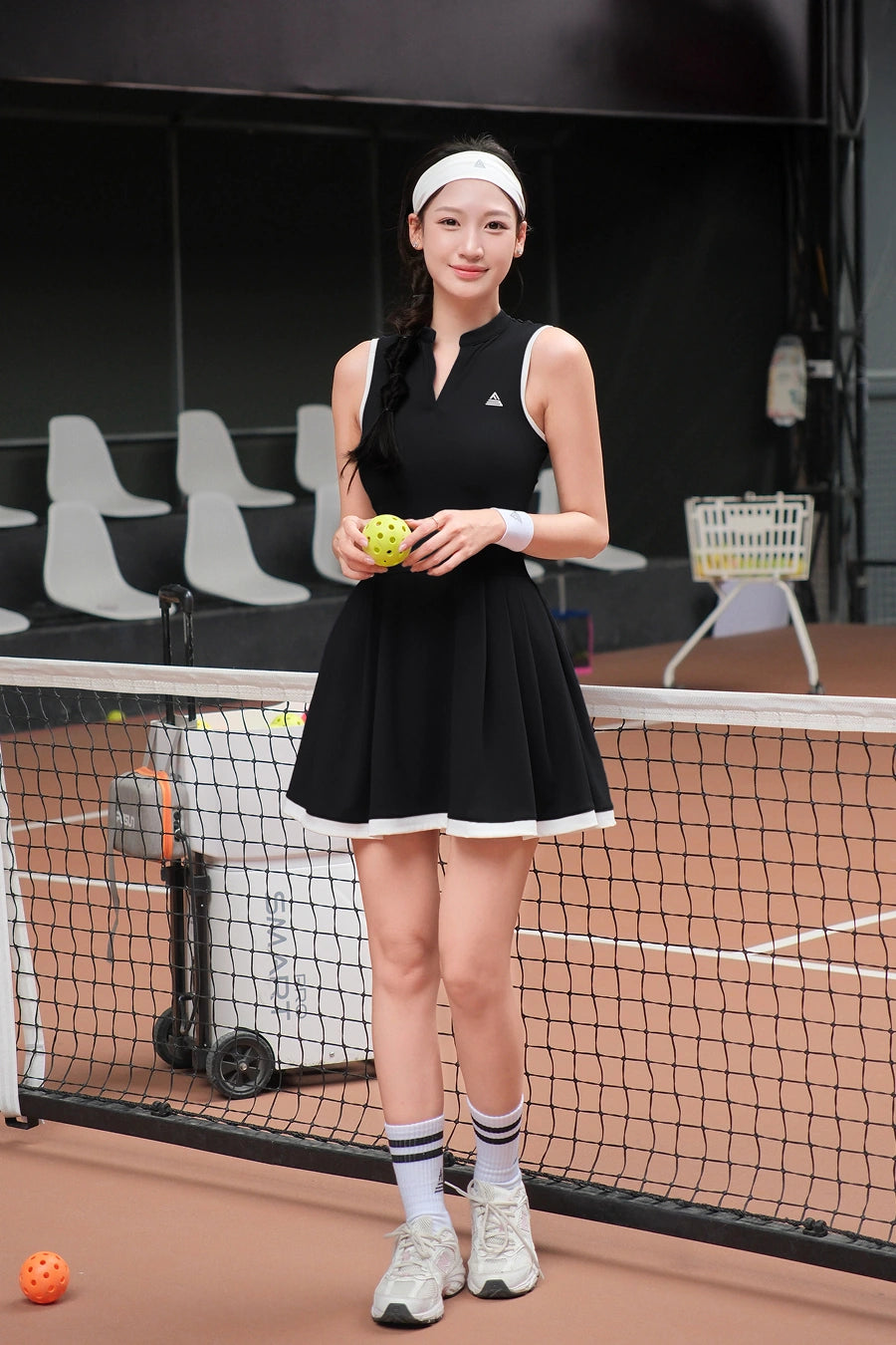 Váy tennis pickleball Fitme Bloom DTBL01 - Đen