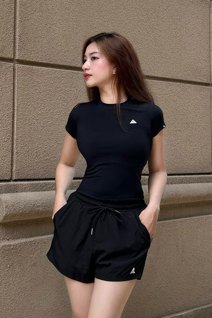 Áo tập tennis pickleball nữ tay ngắn Fitme - ACNB01 - Đen - Fitme Sportswear