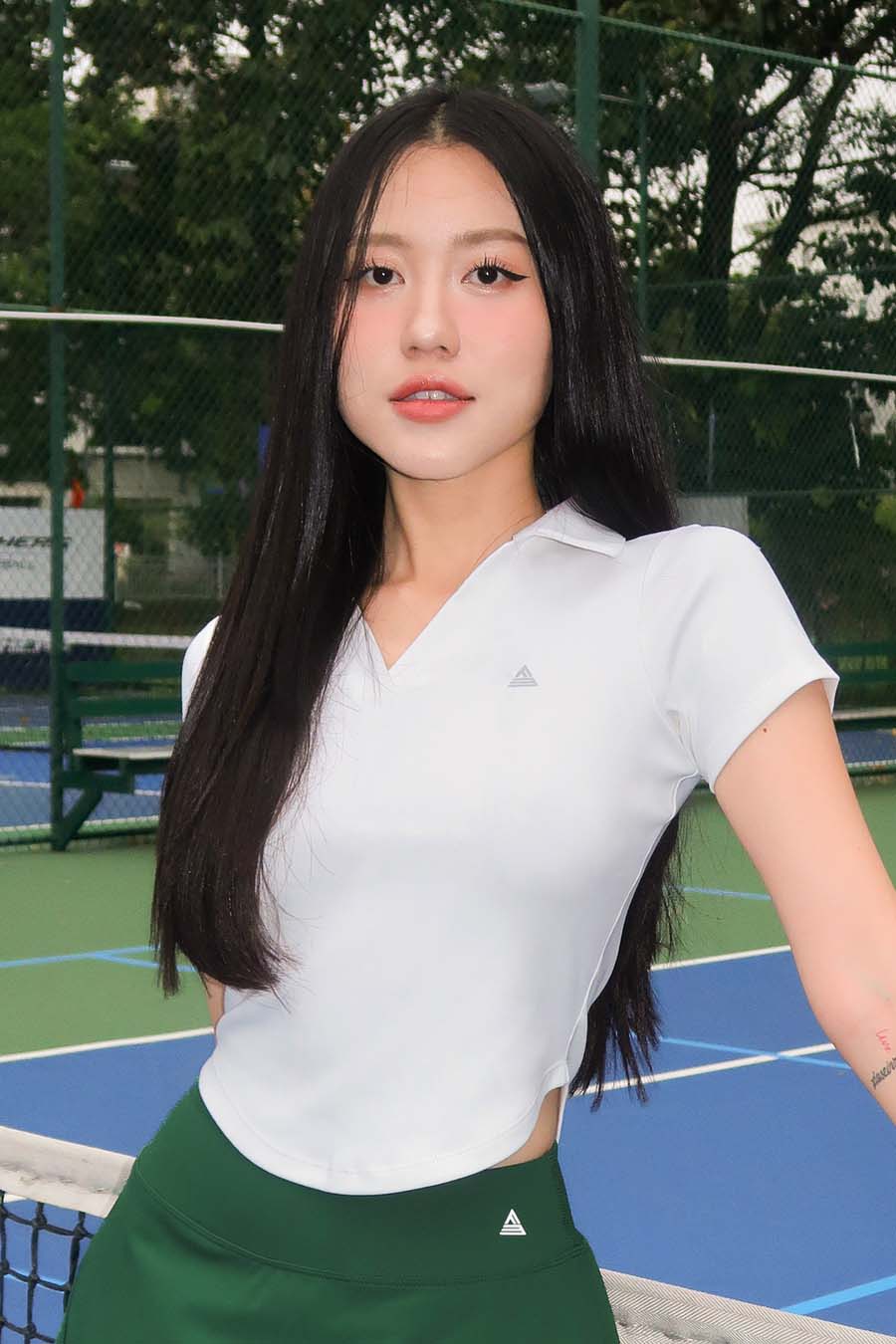 Áo polo thể thao nữ Fitme GOC chất cotton - APLT01 - Trắng - Fitme Sportswear