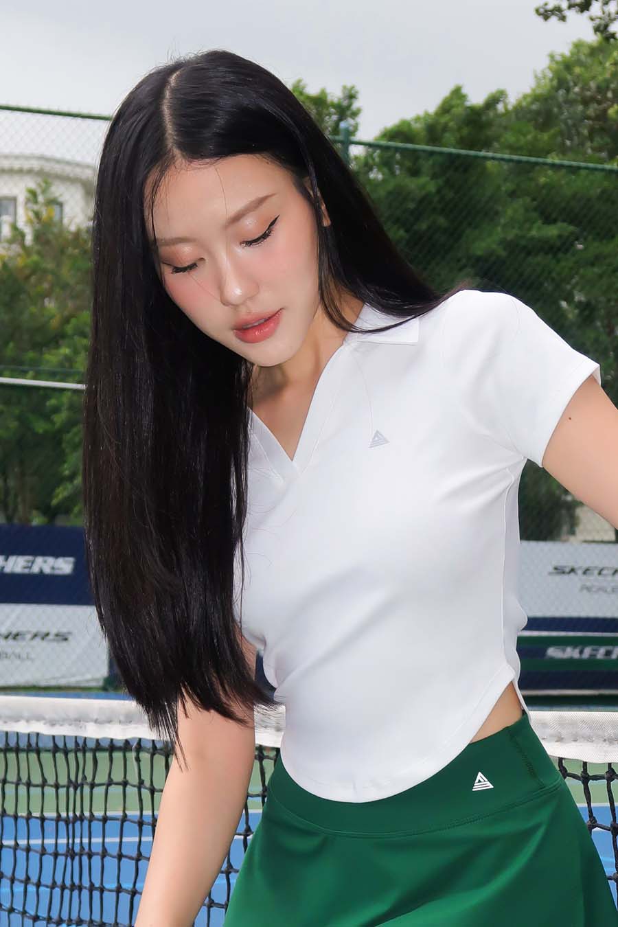 Áo polo thể thao nữ Fitme GOC chất cotton - APLT01 - Trắng - Fitme Sportswear