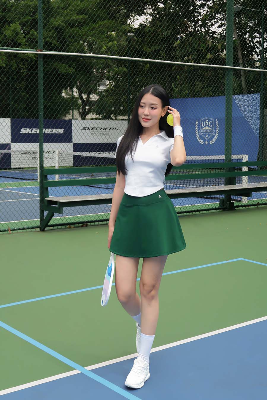 Áo polo thể thao nữ Fitme GOC chất cotton - APLT01 - Trắng - Fitme Sportswear