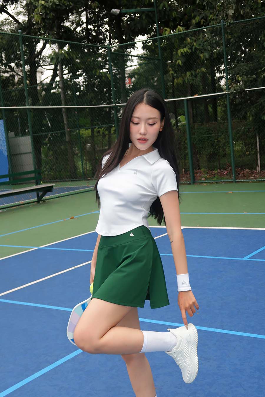 Áo polo thể thao nữ Fitme GOC chất cotton - APLT01 - Trắng - Fitme Sportswear