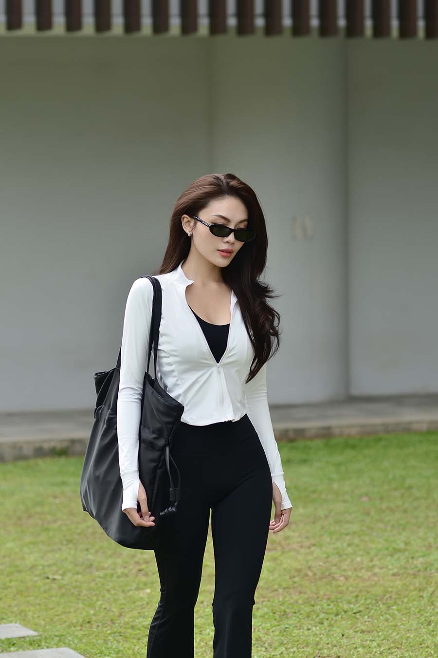 Áo khoác tập gym Cover23 - Trắng - Fitme Sportswear