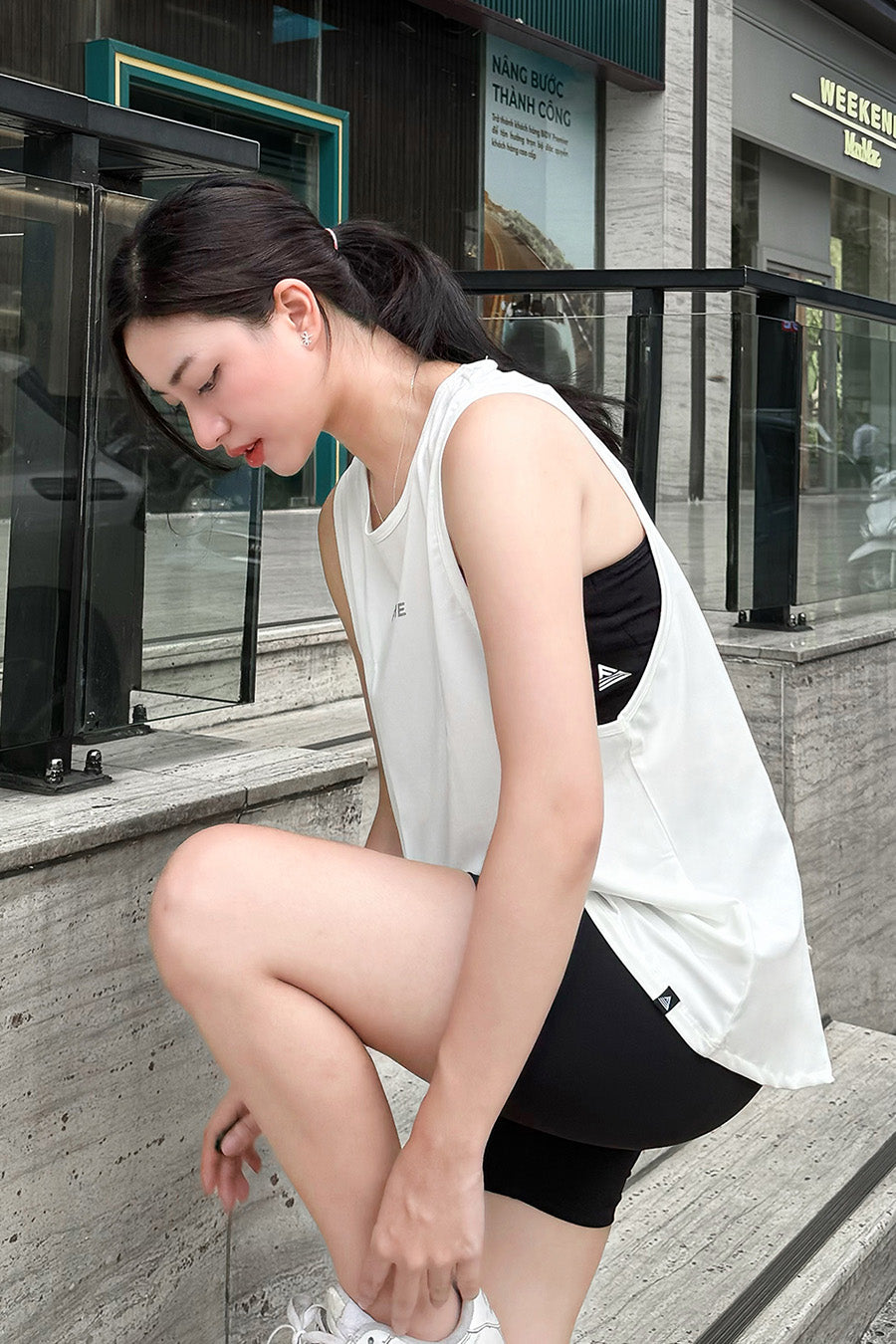 Áo tank top tập gym nữ Fitme Simple - ATTS01 - Trắng - Fitme Sportswear
