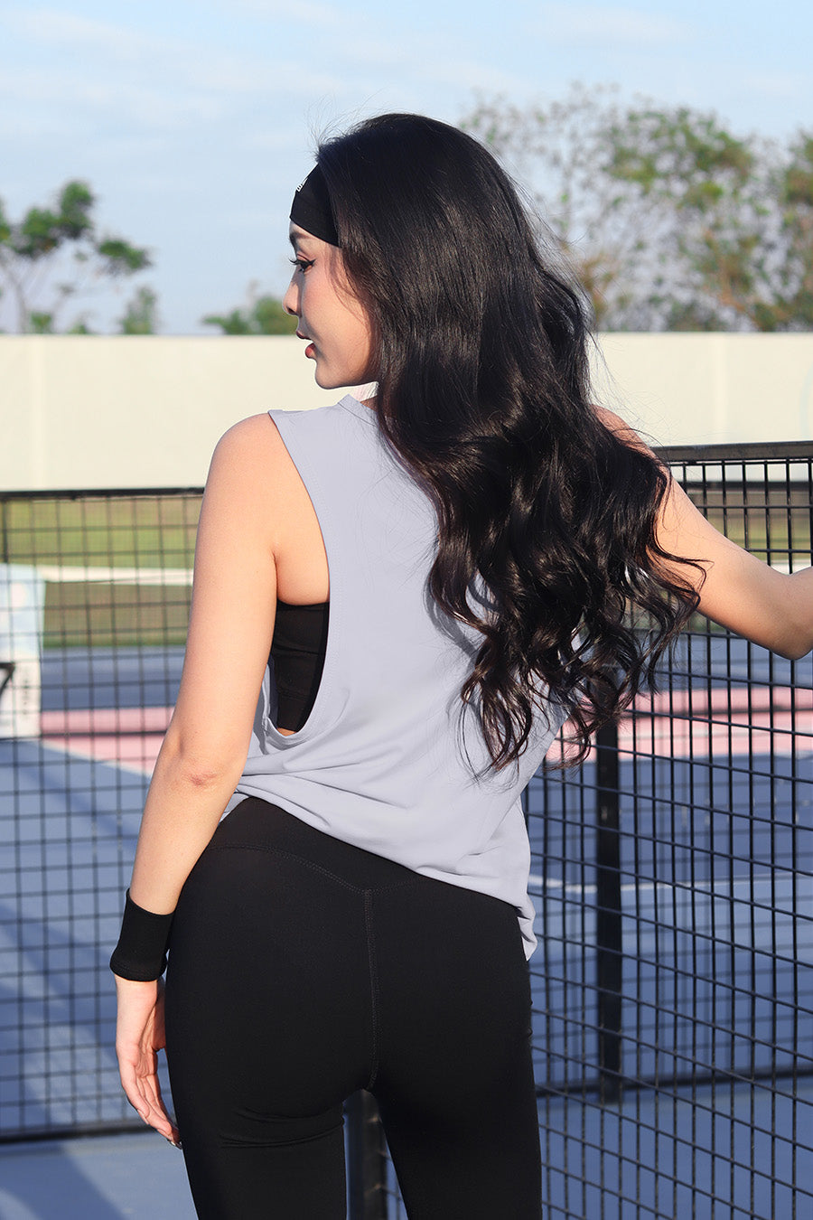Áo tank top tập gym nữ Fitme Simple - ATTS01 - Tím pastel - Fitme Sportswear