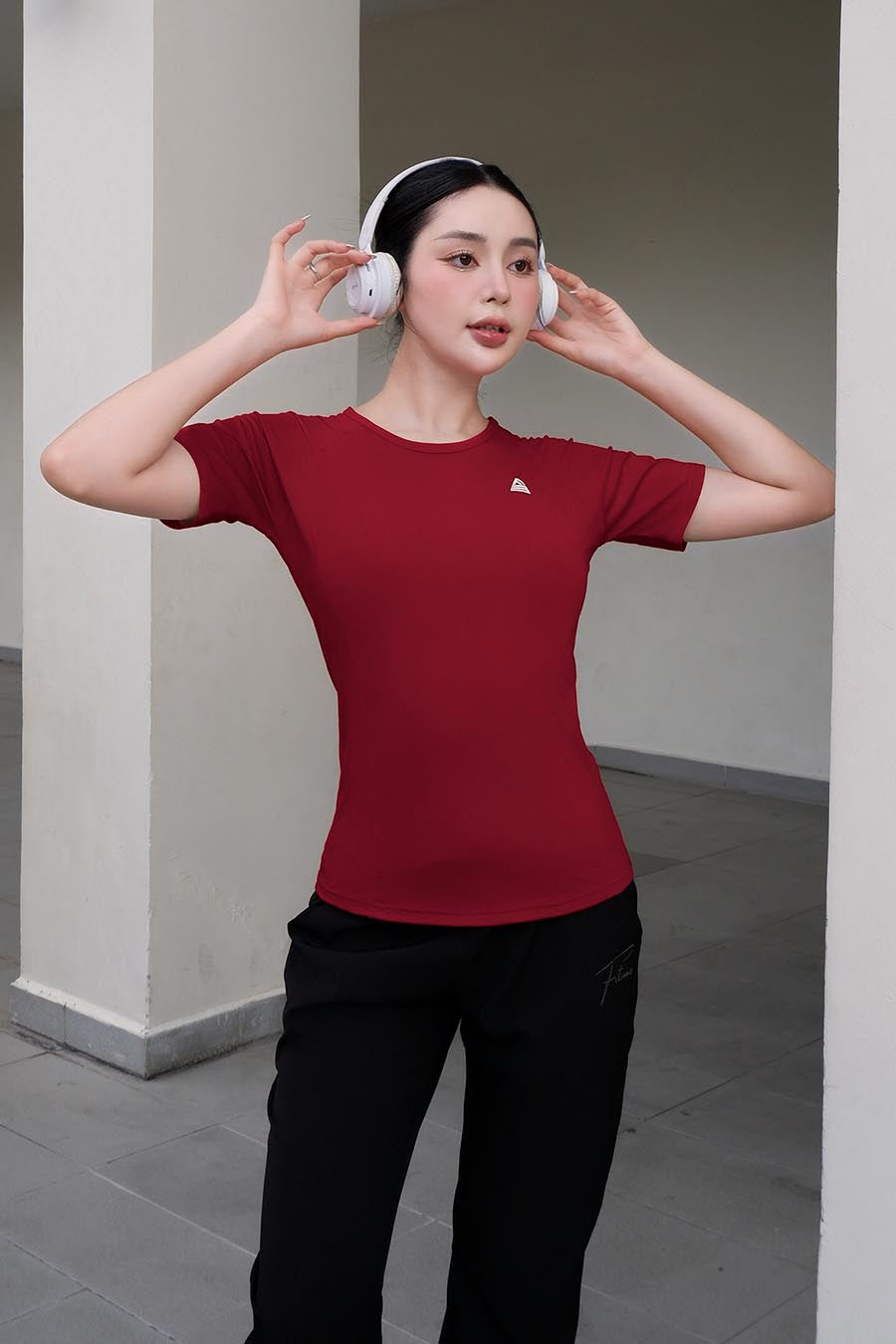 Áo thun tập gym nữ Sigma - Đỏ - Fitme Sportswear