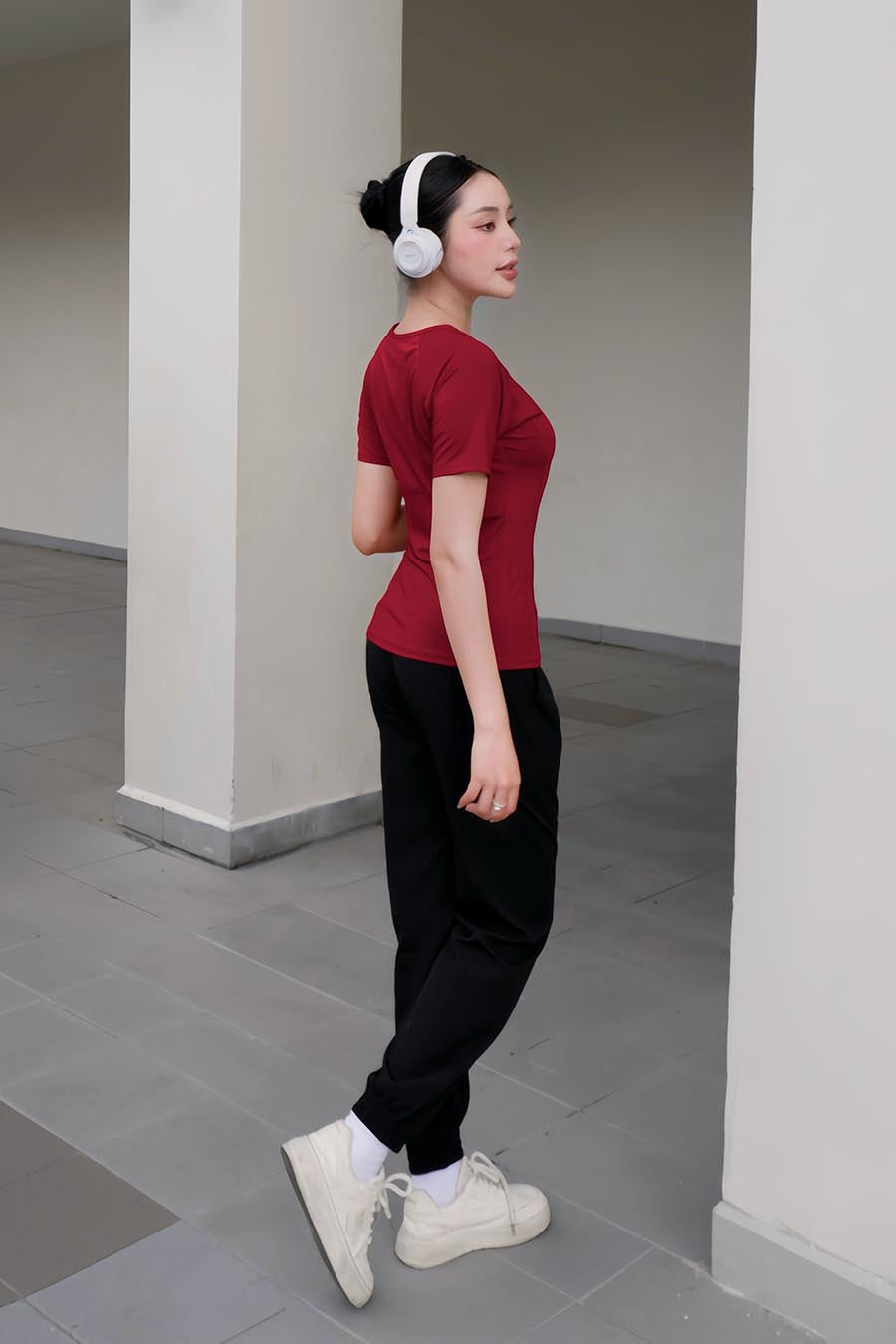 Áo thun tập gym nữ Sigma - Đỏ - Fitme Sportswear