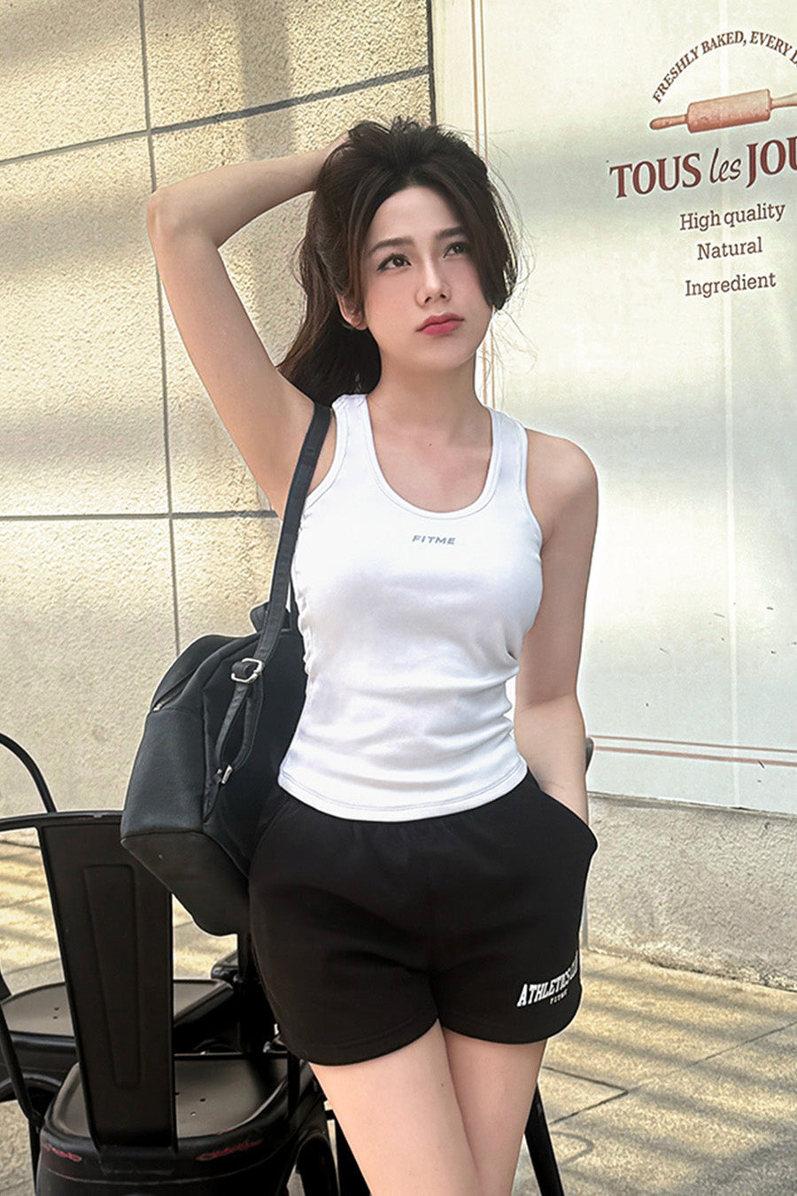 Áo ba lỗ tập gym yoga nữ Fitme - ABLN01 - Trắng - Fitme Sportswear
