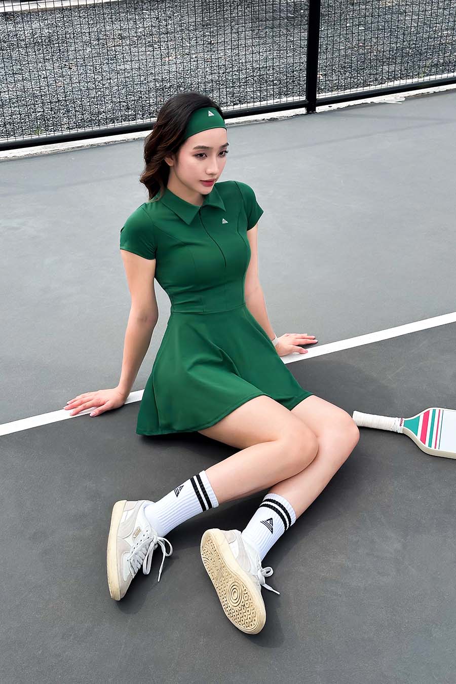 Váy tennis thể thao nữ Fitme GOC - DTNN01 - Wimbledon Green - Fitme Sportswear