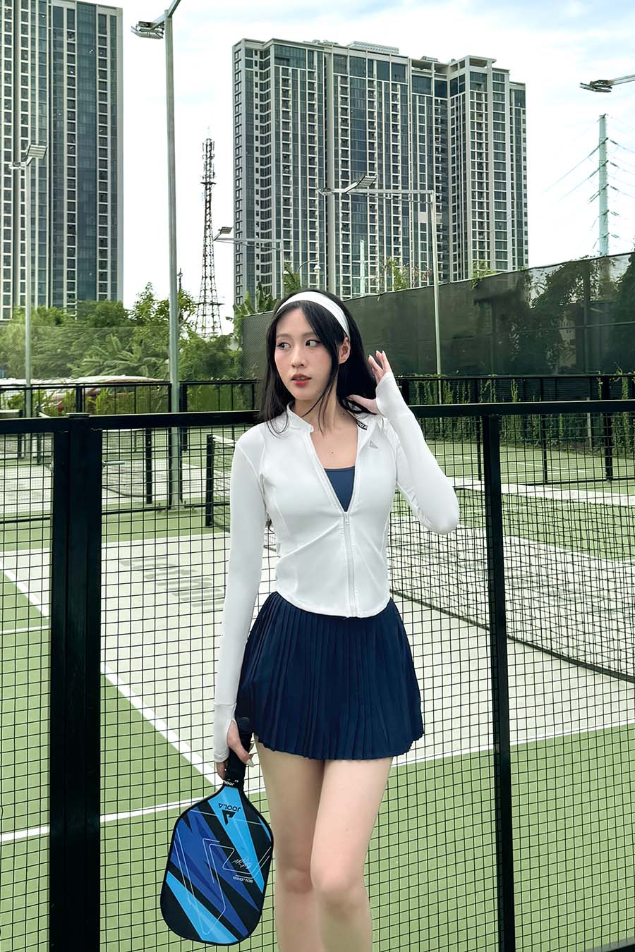 Chân váy xếp ly thể thao nữ Fitme GOC - VXLN01 - Blazer Navy - Fitme Sportswear