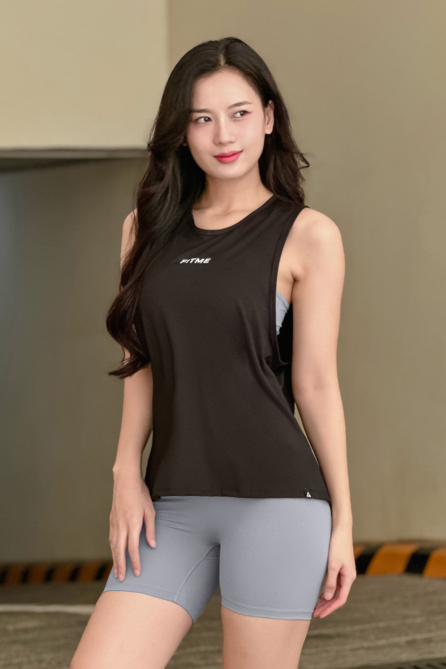 Áo tank top tập gym nữ Fitme Simple - ATTS01 - Đen - Fitme Sportswear