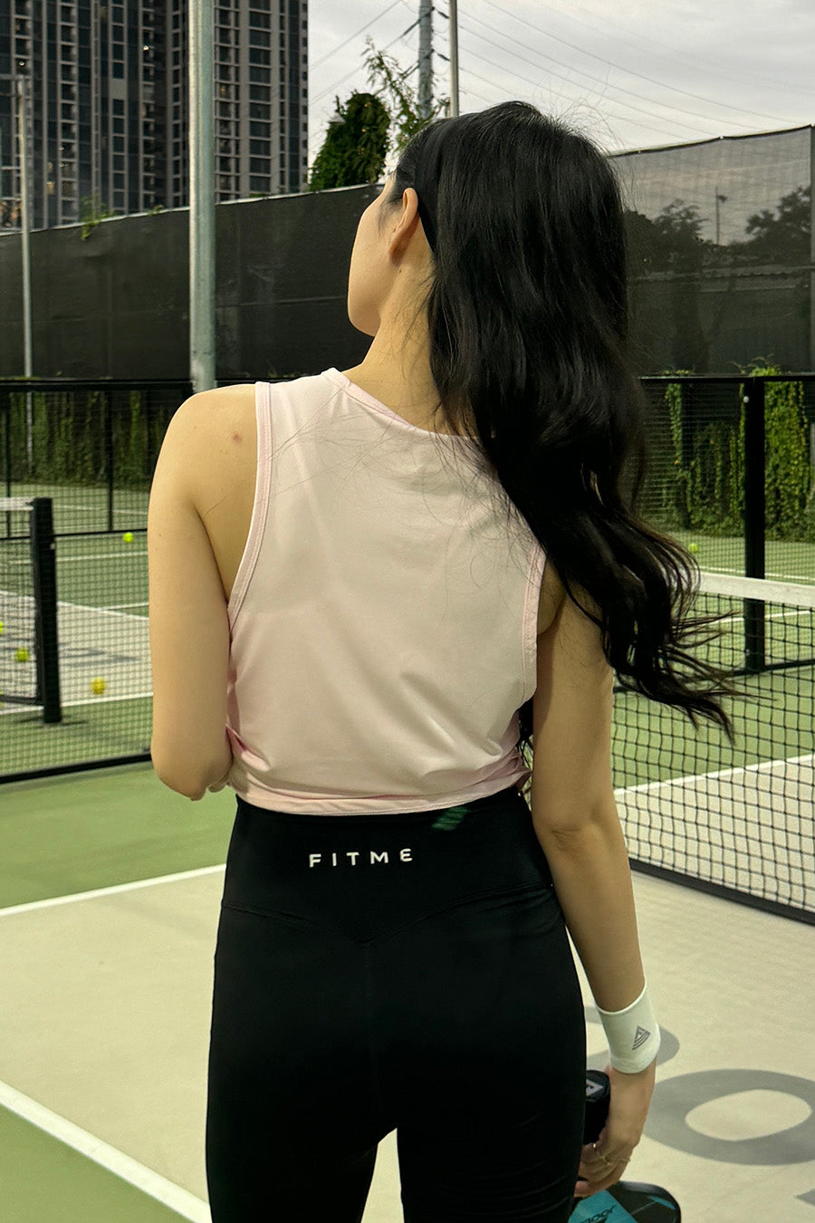 Áo tank top tập gym nữ Fitme Simple - ATTS01 - Hồng pastel - Fitme Sportswear