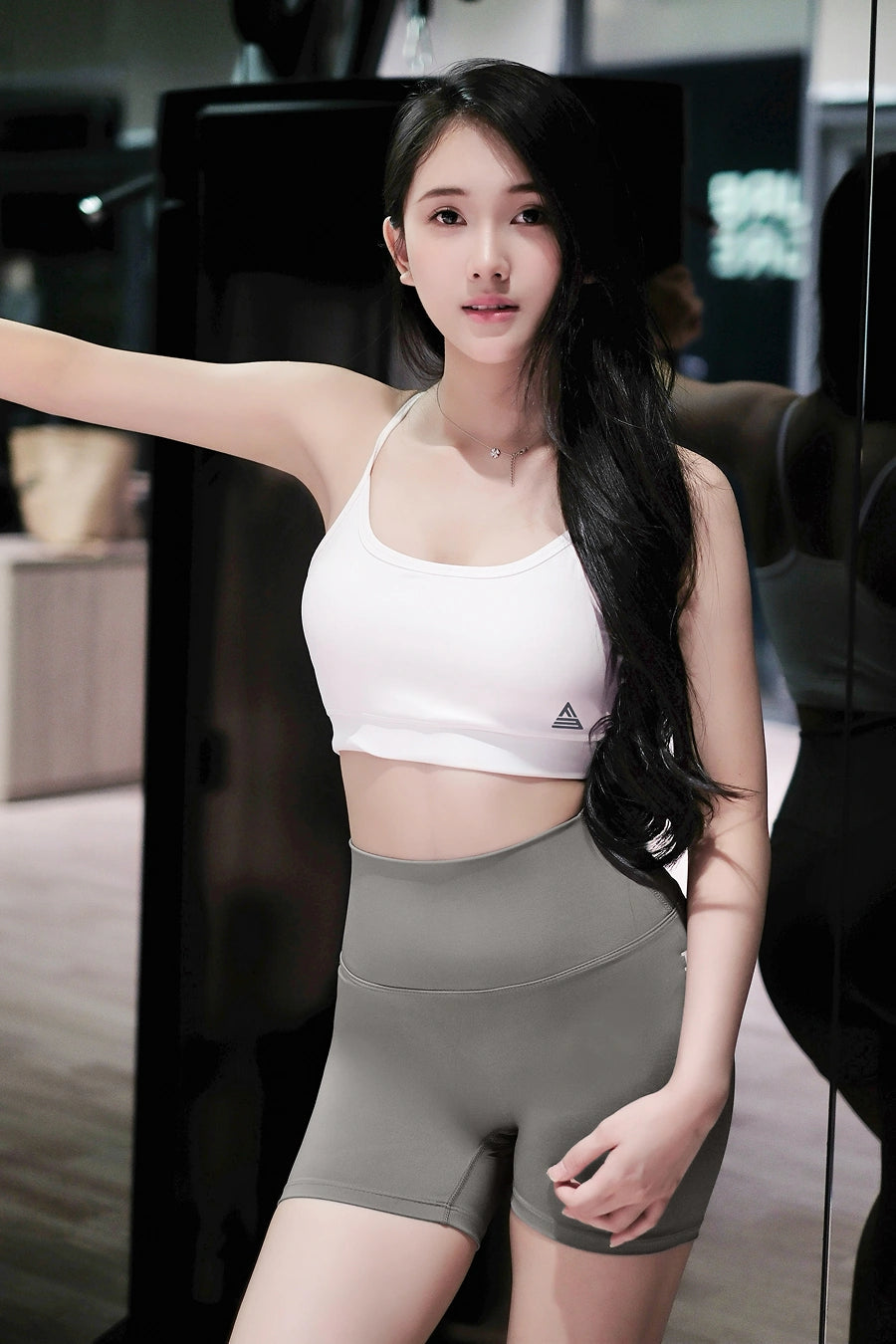 Quần legging đùi QNTG Dark Grey